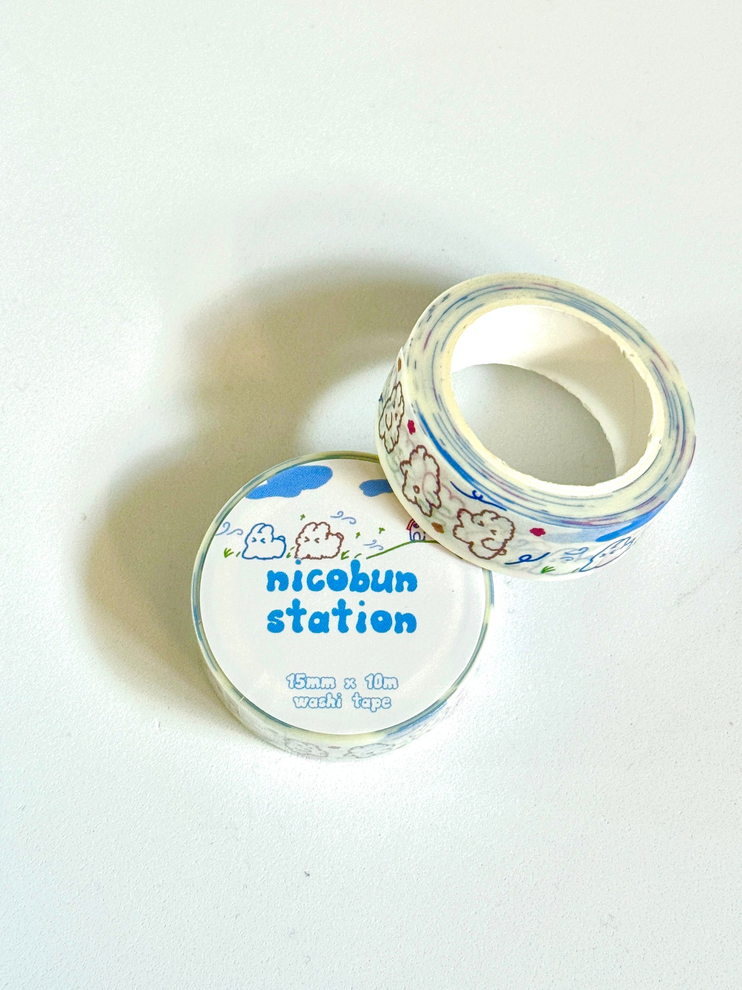 White Nicobuns Washi Tape