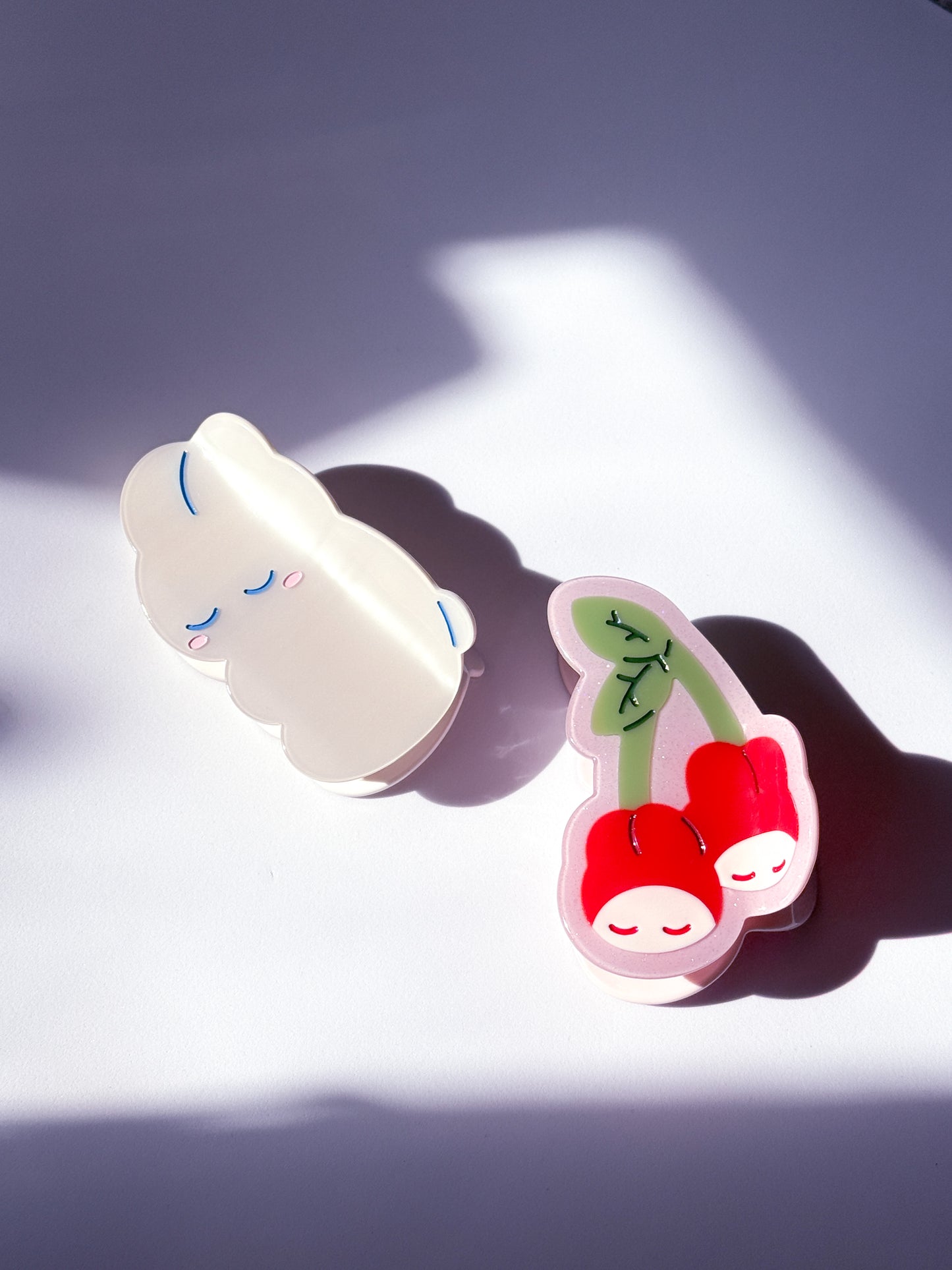 Cherry bun Claw Clip