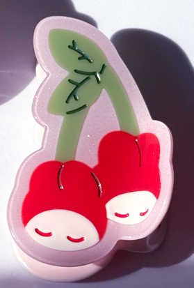 Cherry bun Claw Clip